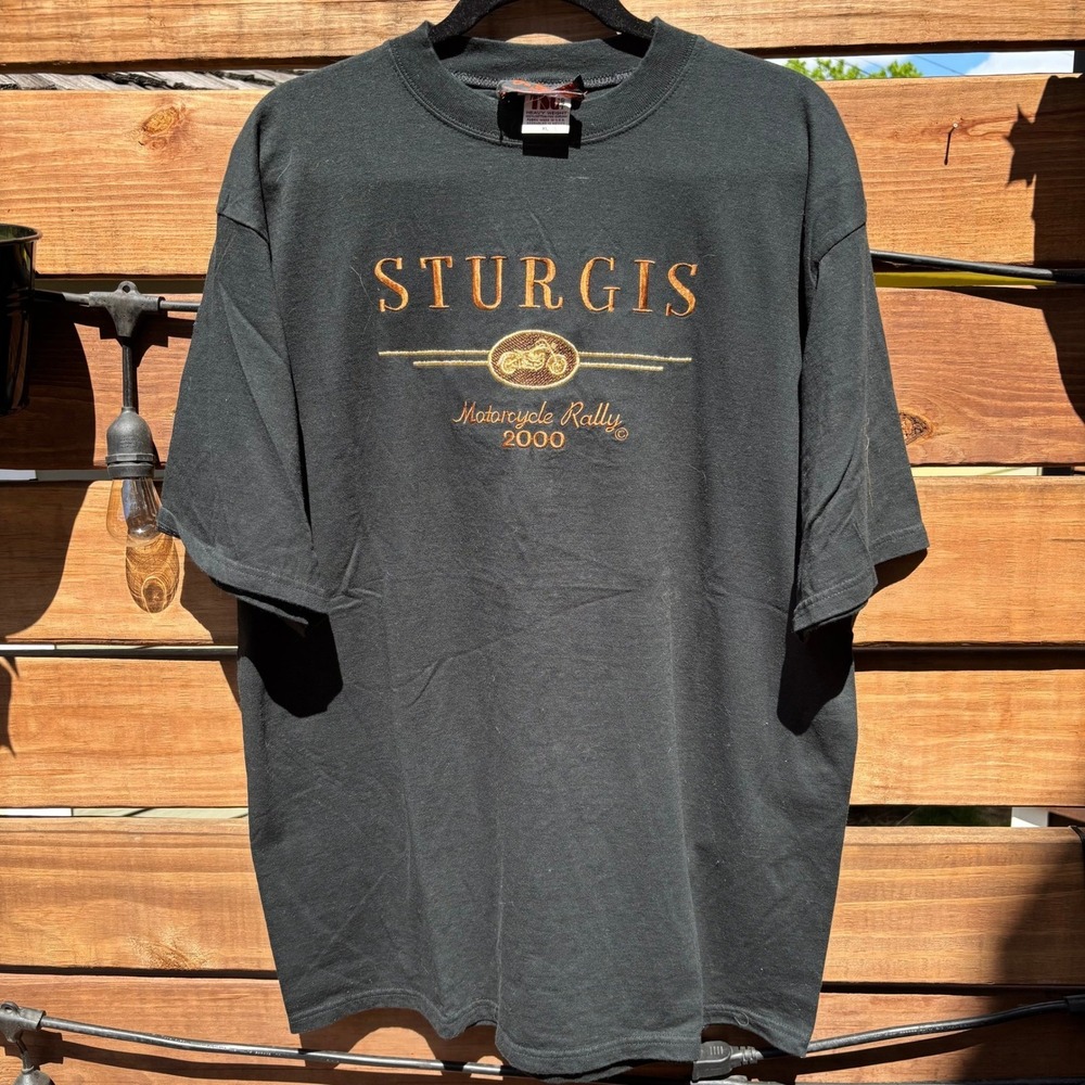 TSC West Sturgis Motorcycle‎ Rally 2000 T-Shirt Mens XL Black Excellent Vintage